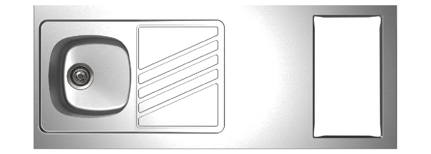 evier cuisinette noventa 150 cm