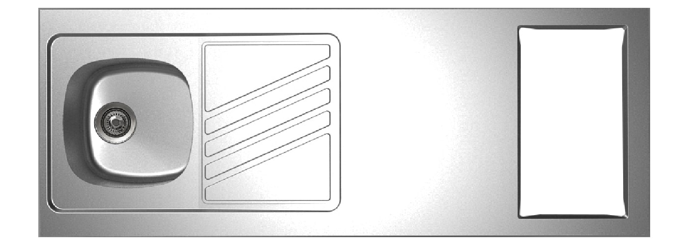 evier cuisinette noventa 160 cm