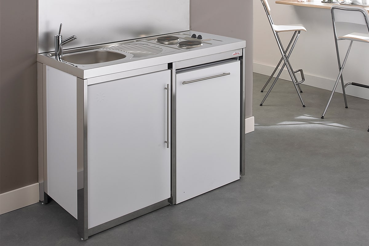 cuisinette complete métalline 120cm