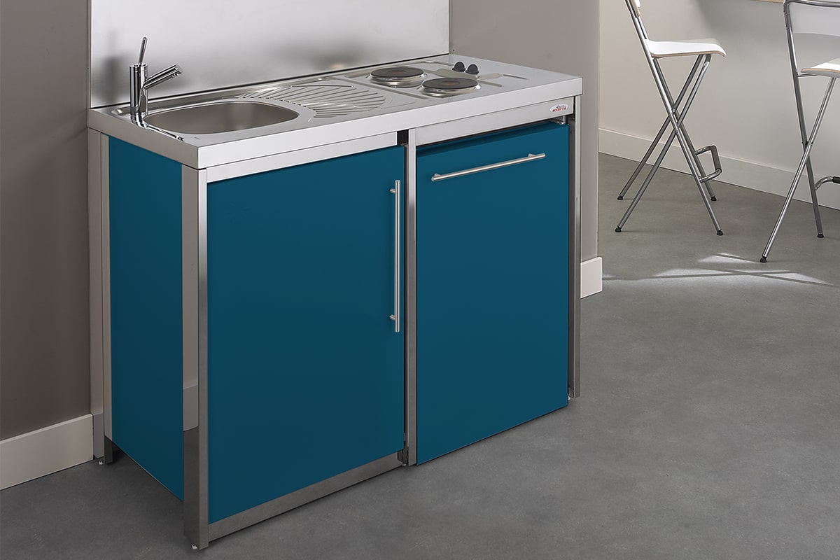 cuisinette complete métalline 120cm 3